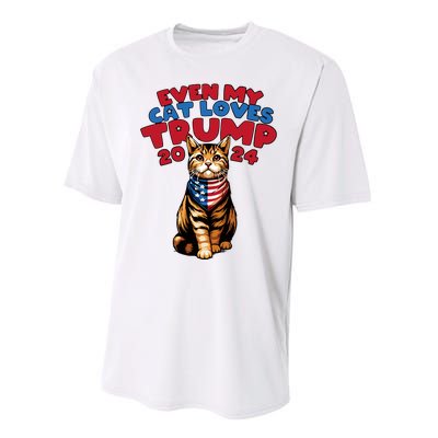 Even My Cat Loves Trump 2024 Performance Sprint T-Shirt