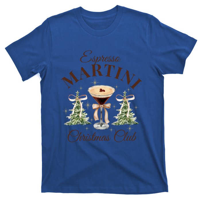 Espresso Martini Christmas Club Coquette Bow Xmas Pajamas Meaningful Gift T-Shirt