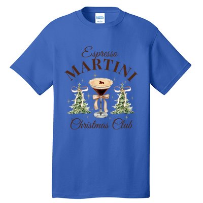 Espresso Martini Christmas Club Coquette Bow Xmas Pajamas Meaningful Gift Tall T-Shirt