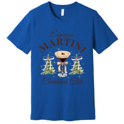 Espresso Martini Christmas Club Coquette Bow Xmas Pajamas Meaningful Gift Premium T-Shirt