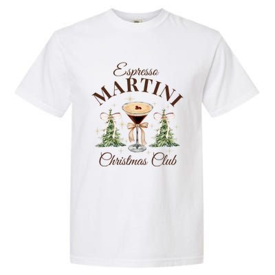 Espresso Martini Christmas Club Coquette Bow Xmas Pajamas Meaningful Gift Garment-Dyed Heavyweight T-Shirt