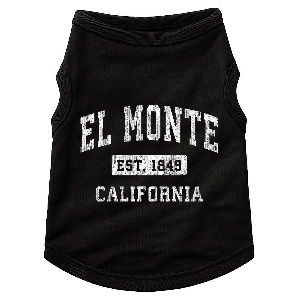 El Monte California Ca Vintage Established Sports Doggie Tank