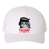 Even My Cat Wants Trump 2024 Funny American Cat Pro Trump Yupoong Adult 5-Panel Trucker Hat