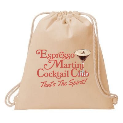 Espresso Martini Cocktail Club Drawstring Bag