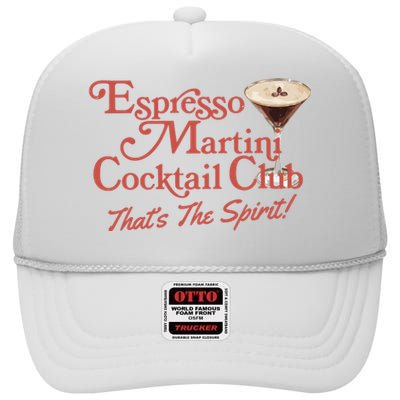 Espresso Martini Cocktail Club High Crown Mesh Back Trucker Hat