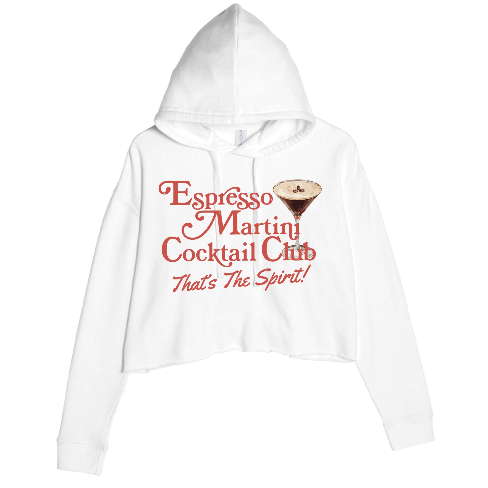 Espresso Martini Cocktail Club Crop Fleece Hoodie