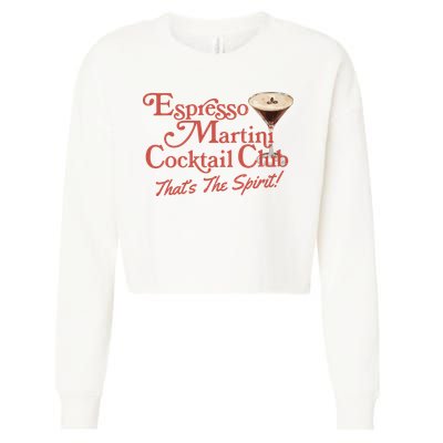 Espresso Martini Cocktail Club Cropped Pullover Crew