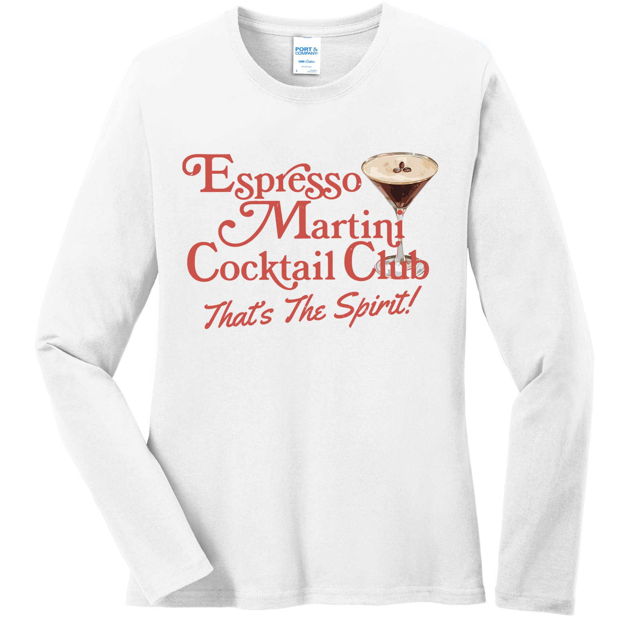 Espresso Martini Cocktail Club Ladies Long Sleeve Shirt