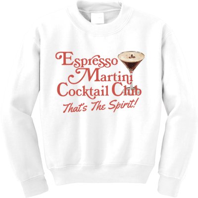 Espresso Martini Cocktail Club Kids Sweatshirt