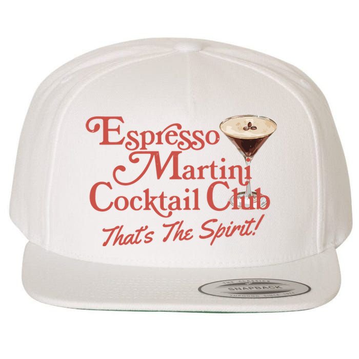 Espresso Martini Cocktail Club Wool Snapback Cap