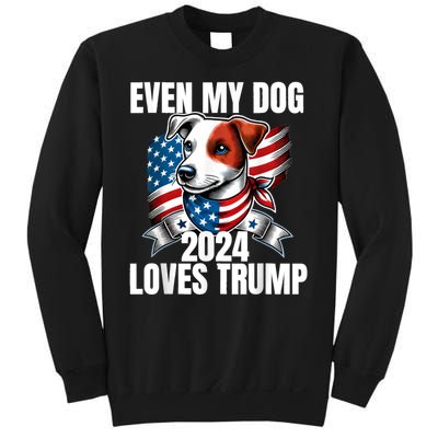 Even My Dog Loves Trump Usa Flag Election Trump Support Sweatshirt