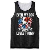 Even My Dog Loves Trump Usa Flag Election Trump Support Mesh Reversible Basketball Jersey Tank