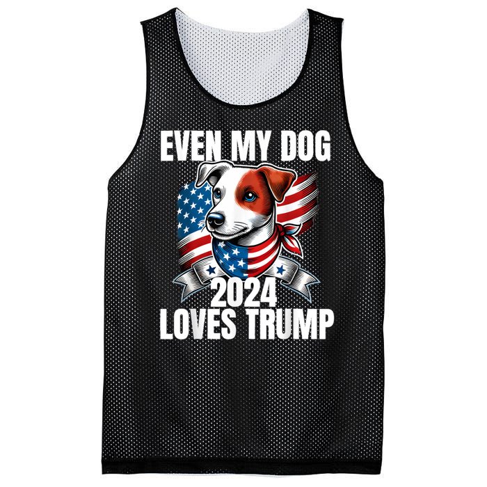 Even My Dog Loves Trump Usa Flag Election Trump Support Mesh Reversible Basketball Jersey Tank