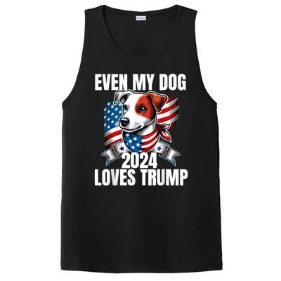 Even My Dog Loves Trump Usa Flag Election Trump Support PosiCharge Competitor Tank