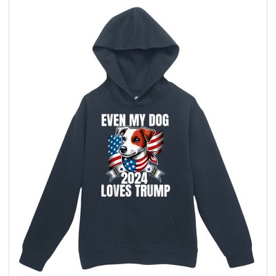 Even My Dog Loves Trump Usa Flag Election Trump Support Urban Pullover Hoodie