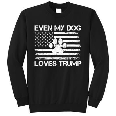 Even My Dog Loves Trump Usa Flag Election Trump Support Sweatshirt