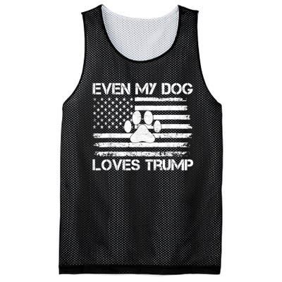 Even My Dog Loves Trump Usa Flag Election Trump Support Mesh Reversible Basketball Jersey Tank