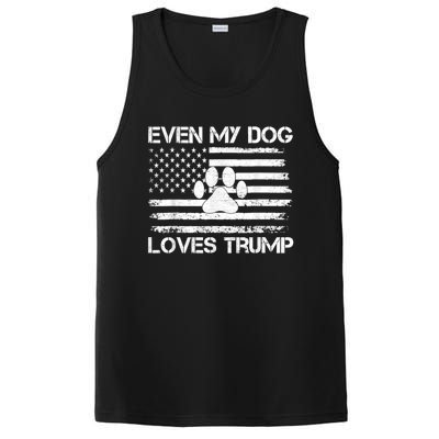 Even My Dog Loves Trump Usa Flag Election Trump Support PosiCharge Competitor Tank