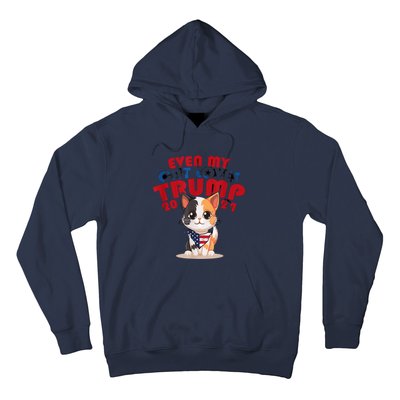 Even My Dog Loves Trump Usa Flag Election Trump Support Hoodie