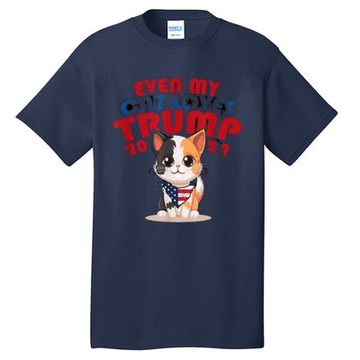 Even My Dog Loves Trump Usa Flag Election Trump Support Tall T-Shirt