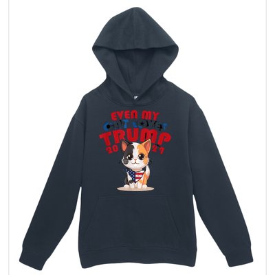 Even My Dog Loves Trump Usa Flag Election Trump Support Urban Pullover Hoodie