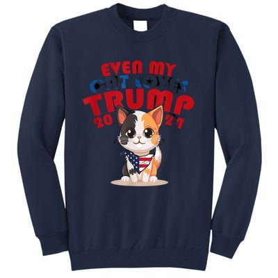 Even My Dog Loves Trump Usa Flag Election Trump Support Tall Sweatshirt