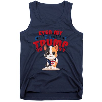 Even My Dog Loves Trump Usa Flag Election Trump Support Tank Top