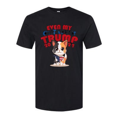 Even My Dog Loves Trump Usa Flag Election Trump Support Softstyle CVC T-Shirt