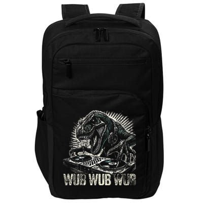 Electronic Music Dinosaur Dj Dubstep Impact Tech Backpack