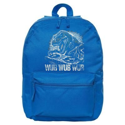 Electronic Music Dinosaur Dj Dubstep 16 in Basic Backpack