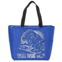 Electronic Music Dinosaur Dj Dubstep Zip Tote Bag