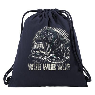 Electronic Music Dinosaur Dj Dubstep Drawstring Bag