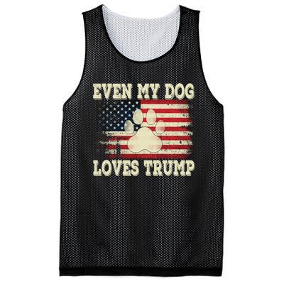 Even My Dog Loves Trump Usa Flag Election Trump Support Mesh Reversible Basketball Jersey Tank