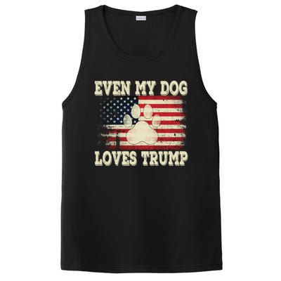 Even My Dog Loves Trump Usa Flag Election Trump Support PosiCharge Competitor Tank