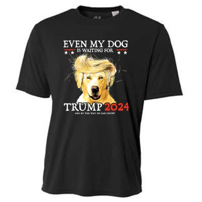 Even My Dog Is Waiting For Trump 2024 Cooling Performance Crew T-Shirt