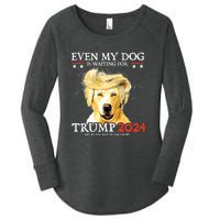 Even My Dog Is Waiting For Trump 2024 Women's Perfect Tri Tunic Long Sleeve Shirt