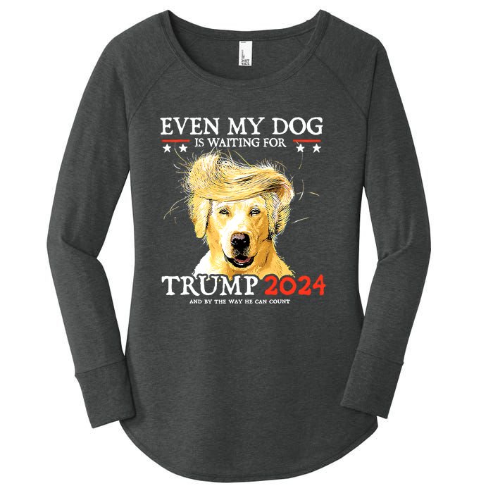 Even My Dog Is Waiting For Trump 2024 Women's Perfect Tri Tunic Long Sleeve Shirt