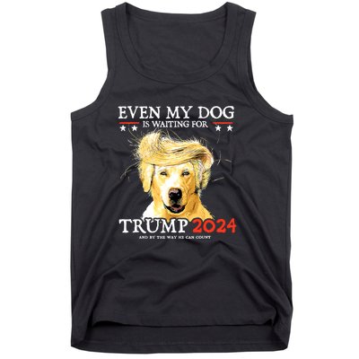 Even My Dog Is Waiting For Trump 2024 Tank Top