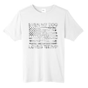 Even My Dog Loves Trump Usa Flag Election Trump Support Tall Fusion ChromaSoft Performance T-Shirt