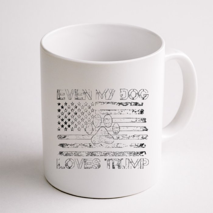 Even My Dog Loves Trump Usa Flag Election Trump Support Coffee Mug