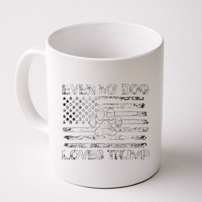 Even My Dog Loves Trump Usa Flag Election Trump Support Coffee Mug