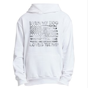 Even My Dog Loves Trump Usa Flag Election Trump Support Urban Pullover Hoodie