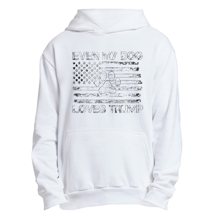 Even My Dog Loves Trump Usa Flag Election Trump Support Urban Pullover Hoodie