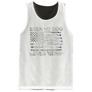 Even My Dog Loves Trump Usa Flag Election Trump Support Mesh Reversible Basketball Jersey Tank