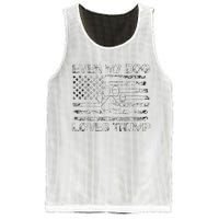 Even My Dog Loves Trump Usa Flag Election Trump Support Mesh Reversible Basketball Jersey Tank