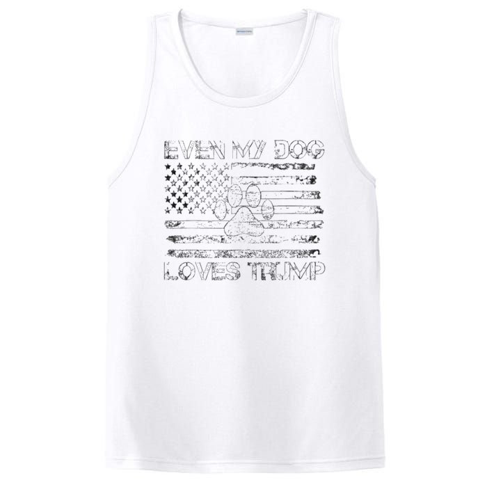 Even My Dog Loves Trump Usa Flag Election Trump Support PosiCharge Competitor Tank