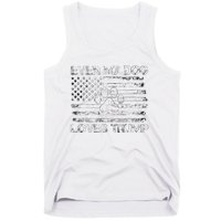 Even My Dog Loves Trump Usa Flag Election Trump Support Tank Top