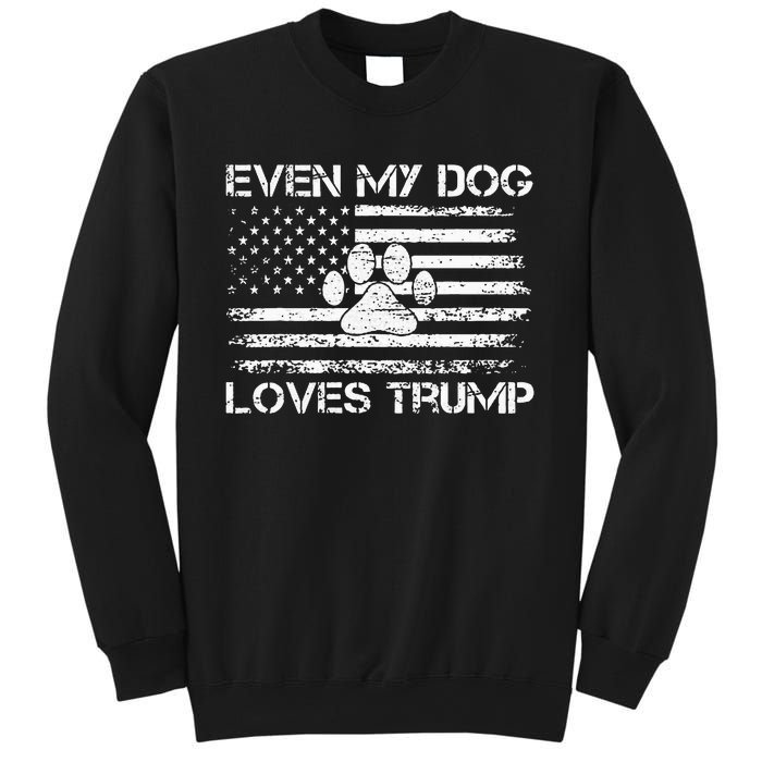 Even My Dog Loves Trump Usa Flag Election Trump Support Sweatshirt