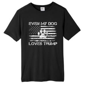 Even My Dog Loves Trump Usa Flag Election Trump Support Tall Fusion ChromaSoft Performance T-Shirt