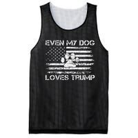 Even My Dog Loves Trump Usa Flag Election Trump Support Mesh Reversible Basketball Jersey Tank